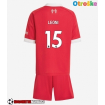 Otroške Nogometnih dresov Liverpool Giovanni Leoni #15 Domači 2025-26 Kratki rokavi (+ hlače)